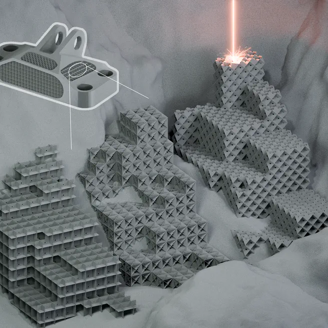 Metallic perforated plate lattices with superior buckling strength